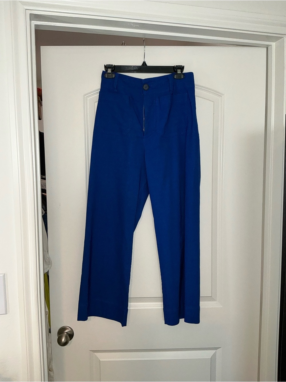 Maeve Cropped Pants in Vibrant Blue